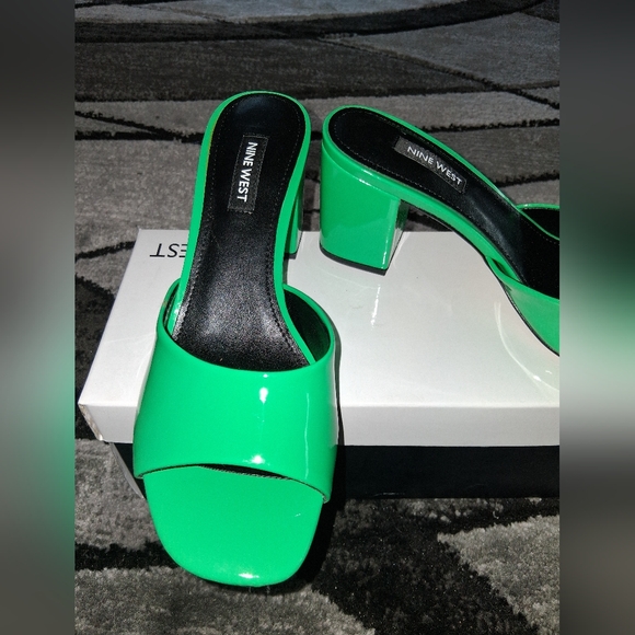 NIB Nine West Ferris Light Green Size 6 Block Heel Sandals! - Picture 8 of 15